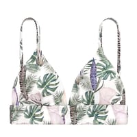 feather botanical triangle bikini tops