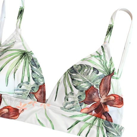 botanical triangle bikini tops