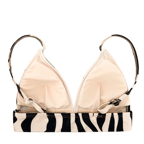 zebra triangle bikini tops