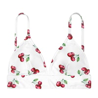 cherry triangle bikini tops