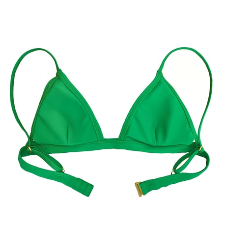green small triangle bikini tops