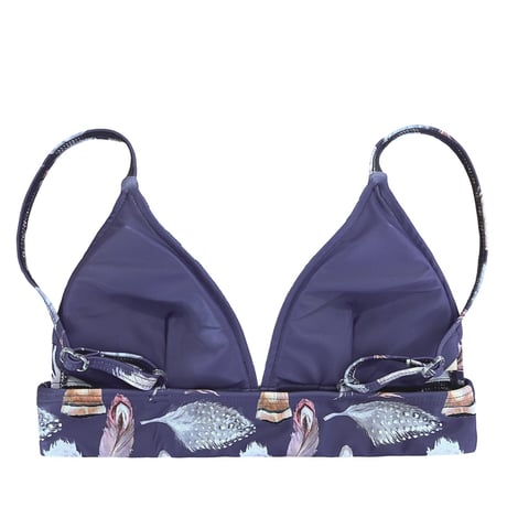 feather triangle bikini tops