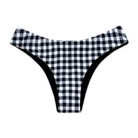 black gingham check slim pants