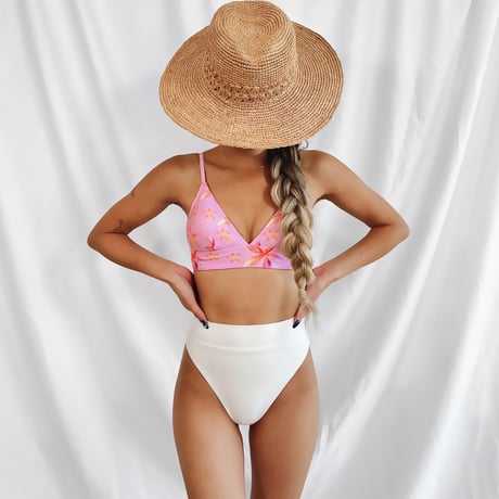 flower triangle bikini tops