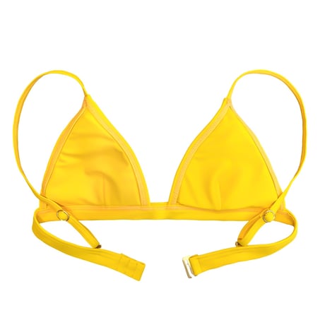 yellow small triangle bikini tops