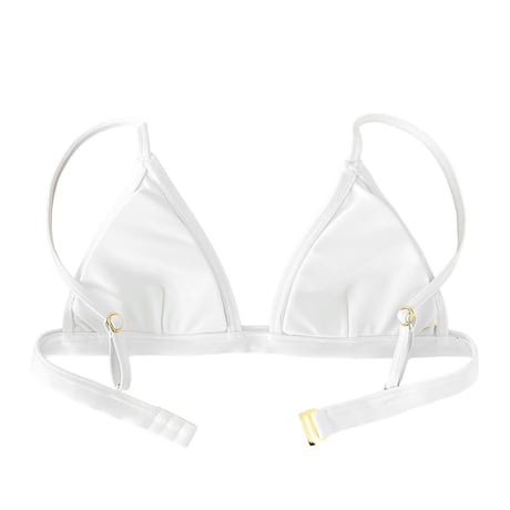 white small triangle bikini tops
