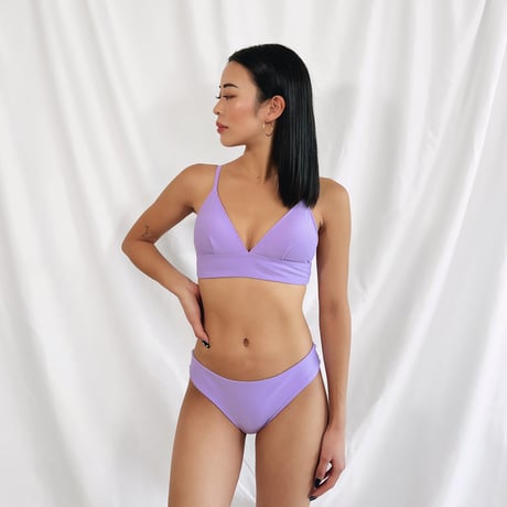 purple triangle bikini tops