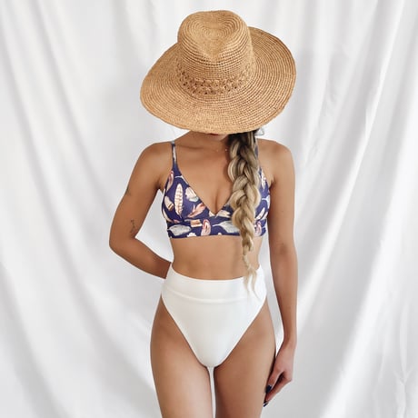 feather triangle bikini tops
