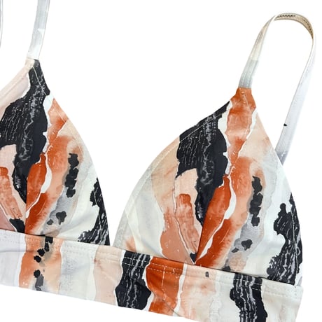 mural triangle bikini tops