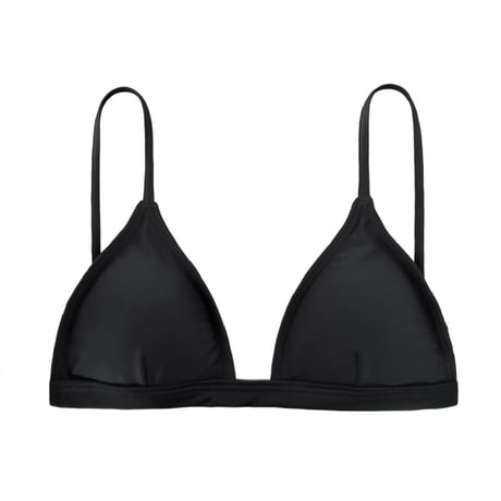 black small triangle bikini tops