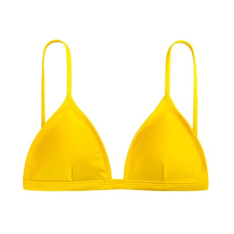 yellow small triangle bikini tops