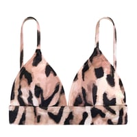leopard triangle bikini tops