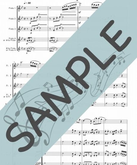 00278-RJ-FQ016-01 北国の春/遠藤 実：フルート四重奏（4Flutes or 3Flutes,Alto-Flute）