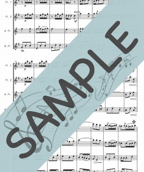 00109-RP-FQG010-01 乾杯の歌「椿姫」より/ヴェルディ：フルート四重奏（2Flutes,Alto-Flute,Bass-Flute）