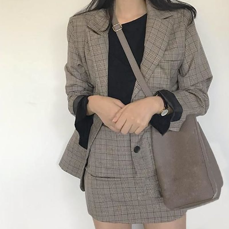 ELLE 160スーツ キュロット 卒業式 グレンチェック 専用】エル 卒服 卒業式 160 フォーマルスーツ ネイビー グレン