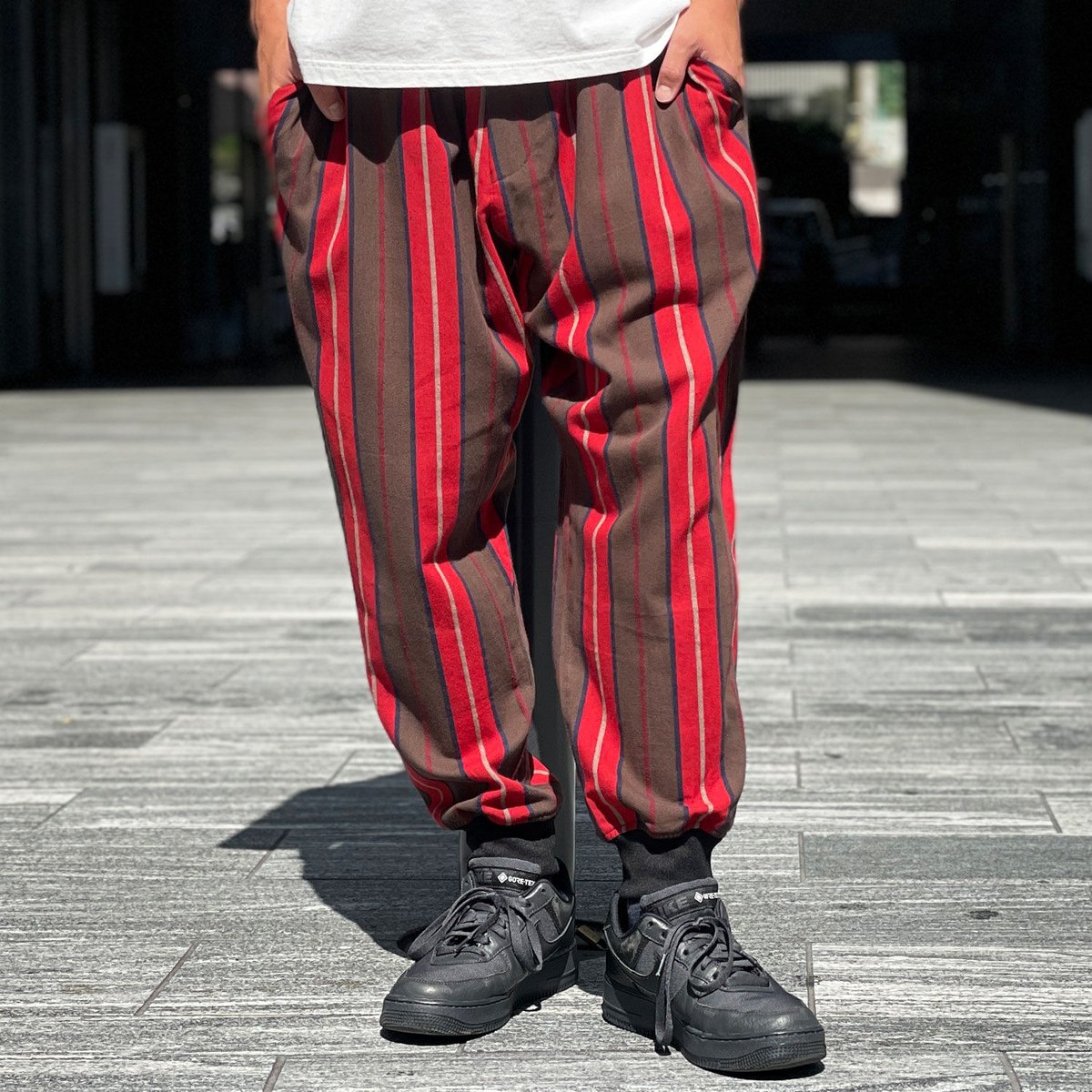 Stripe Rib Pants(Red) | ALDIES SHIBUYA