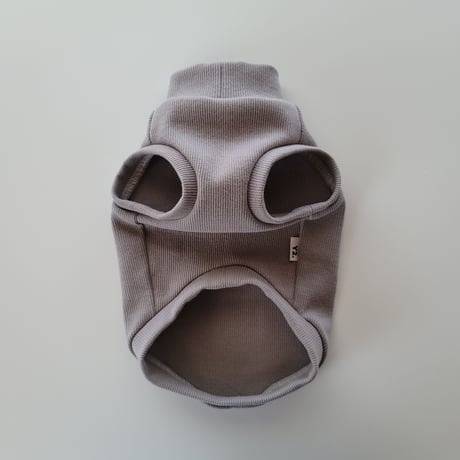 ハイネックリブタンク　グレー