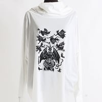 【DrugHoney】「魔女集会」プリントビッグネックカットソー