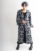 【DrugHoney】埃及（エジプト）宝飾品総柄プリントロングカーディガン