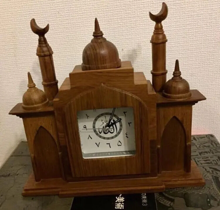 【最後の１台】モスク型木枠AZAN爆音目覚まし時計 モスク型AZAN爆音目覚まし時計 【当店オリジナル】 | 〈アザーン時計〉