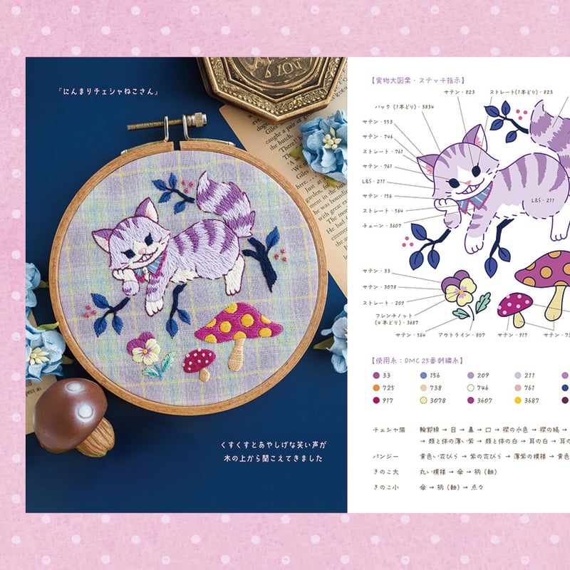 ミニ刺繍図案集『おとぎの森のアリス』 | spica-pika