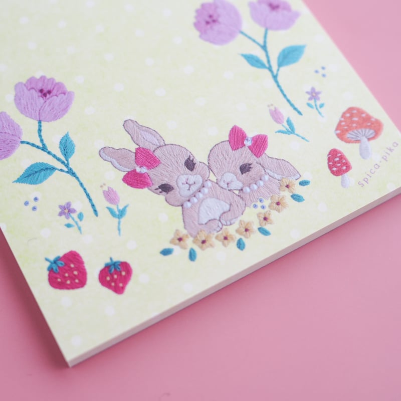 メモ帳「おとぎの森のうさぎの姉妹」 | spica-pika