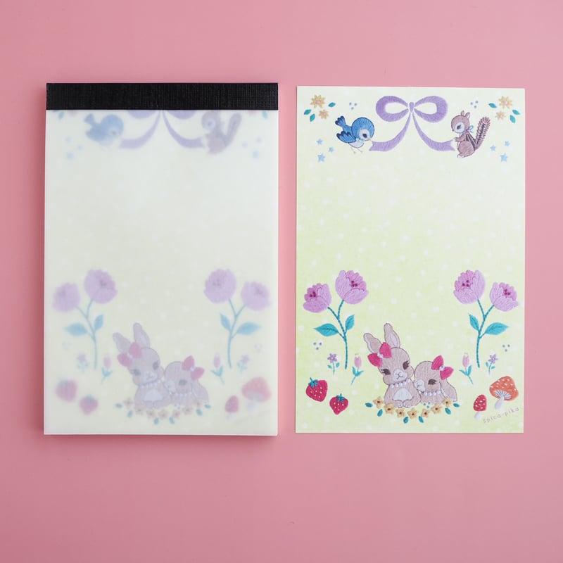 メモ帳「おとぎの森のうさぎの姉妹」 | spica-pika