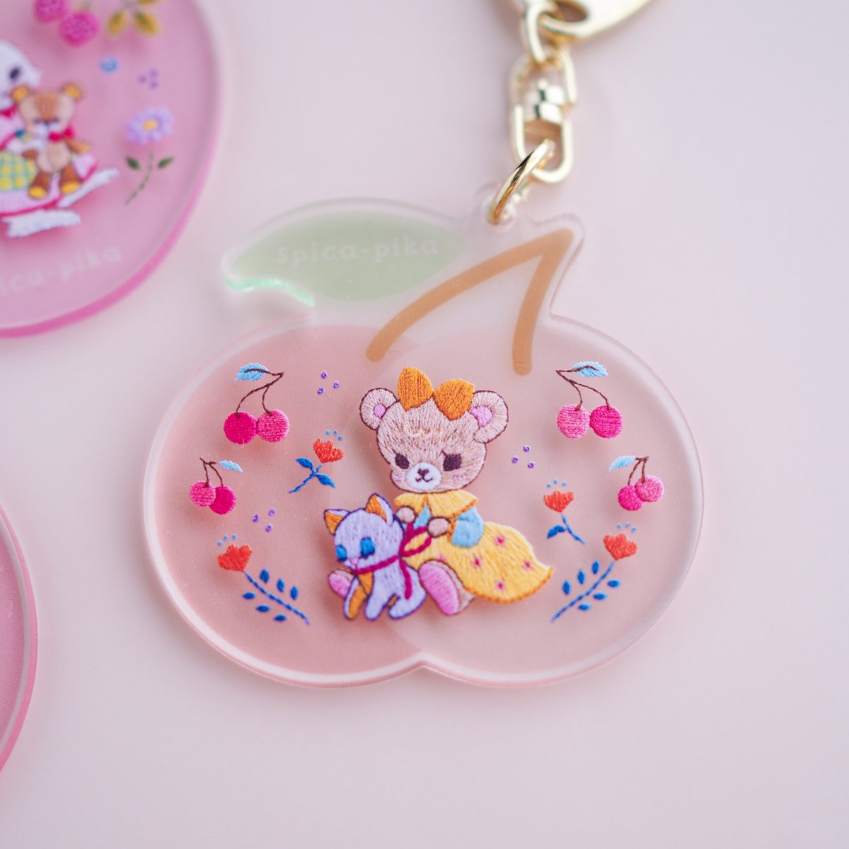 Pink no Kuma♡ ウエイト枠 刺繍イニシャルポーチ♡ ゆうパケット対応】Balletイニシャル 刺繍トートバッグ[O