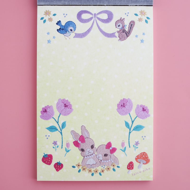 メモ帳「おとぎの森のうさぎの姉妹」 | spica-pika