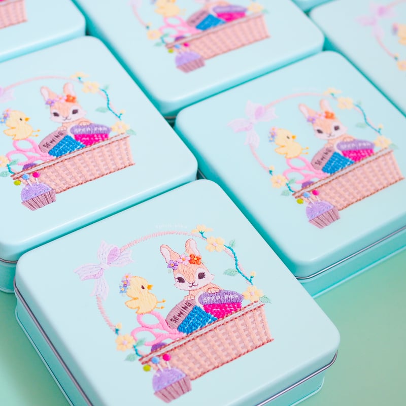 刺繍かんづめ mint（刺繍道具セット・図案付き） | spica-pika