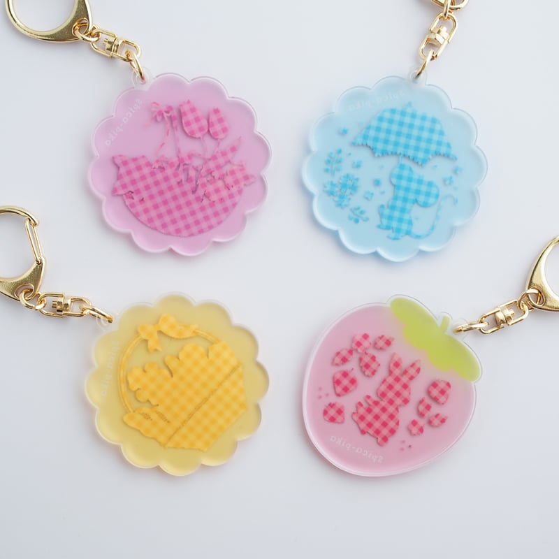 本当に刺繍したみたいなアクリルキーホルダー | spica-pika