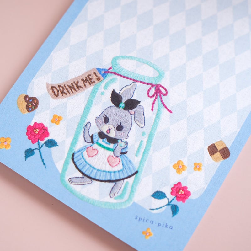 メモ帳「小瓶の中のうさぎのアリス」 | spica-pika