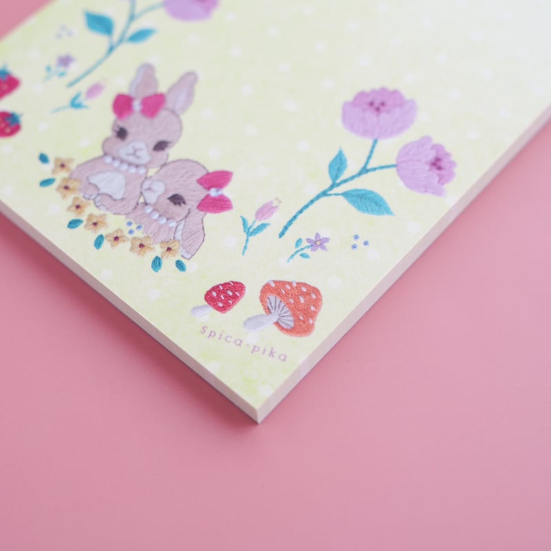 メモ帳「おとぎの森のうさぎの姉妹」 | spica-pika