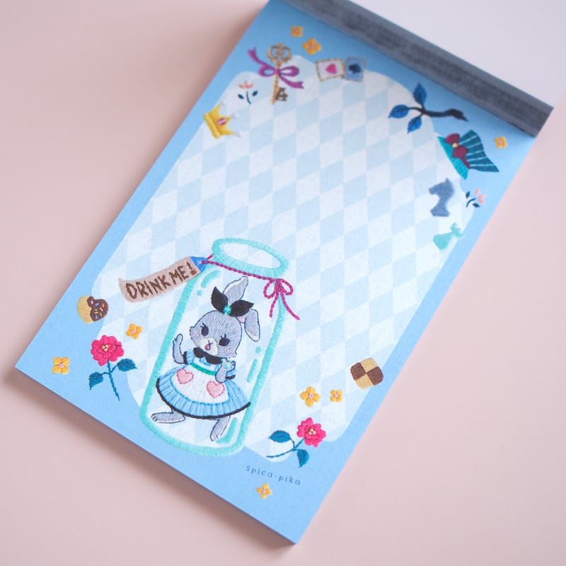 メモ帳「小瓶の中のうさぎのアリス」 | spica-pika