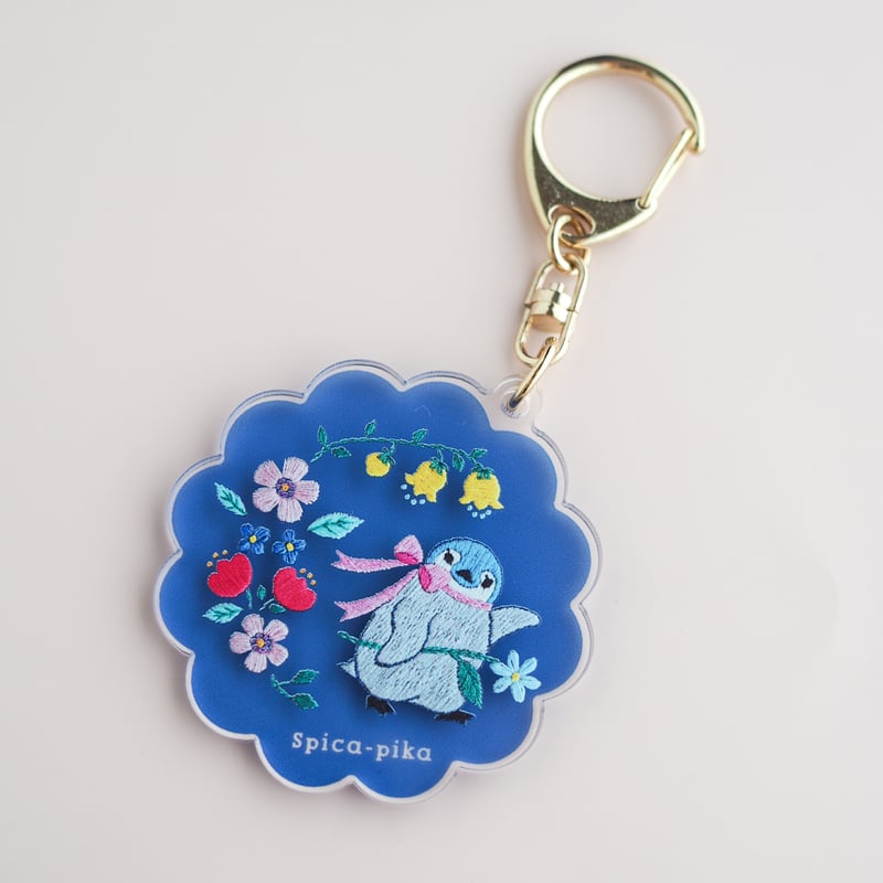 本当に刺繍したみたいな秋色アクリルキーホルダー | spica-pika