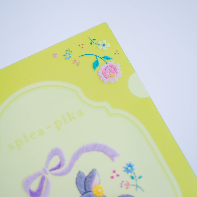 A5クリアファイル「白と黒の仲良しうさぎ」 | spica-pika