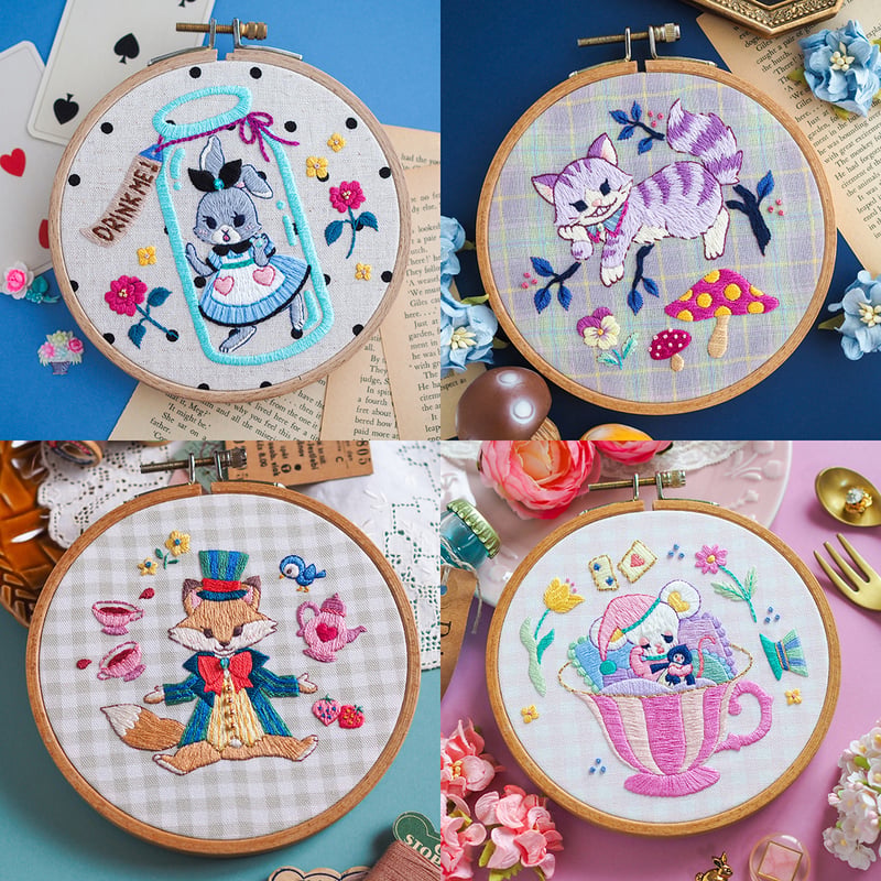 ミニ刺繍図案集『おとぎの森のアリス』 | spica-pika