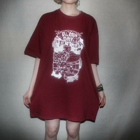 Dr.Monday- 臓器Tシャツ・バーガンディ