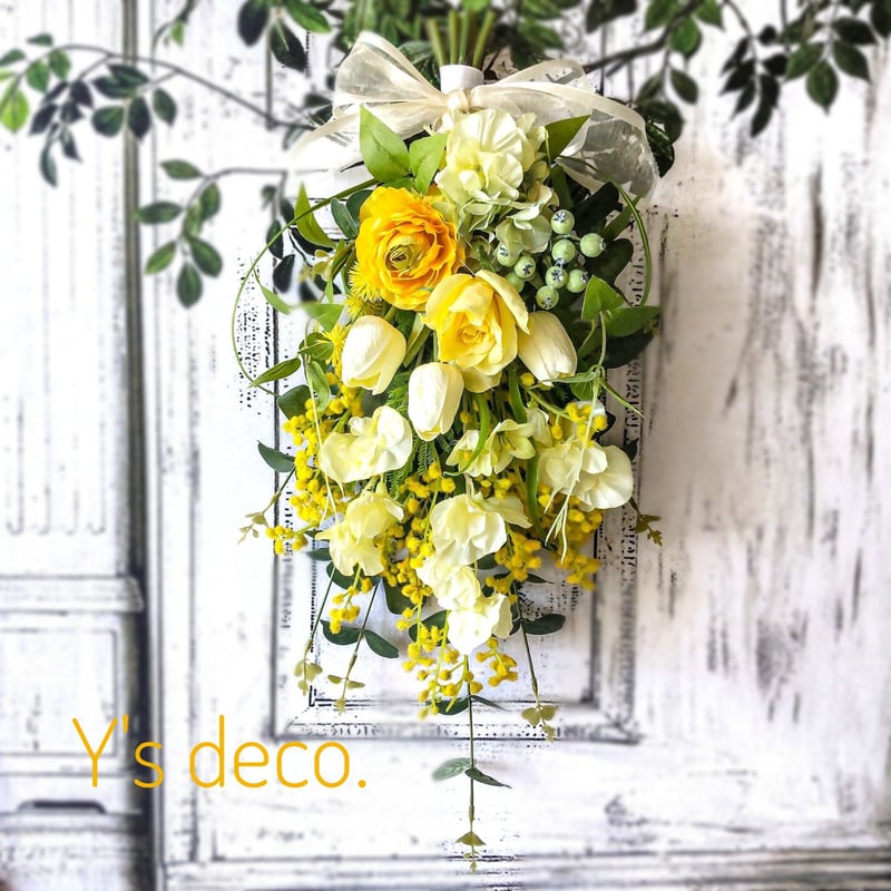 ミモザのシンプルスワッグ 春待ちスワッグ 【25212】 ミモザスワッグ