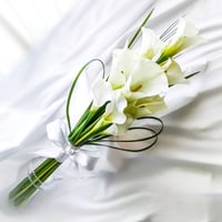 生花に見える 高級造花 ウェディングブーケ/ カラーのアームブーケ 造花 ウェディングブーケ ブートニア 前撮り 挙式 結婚式 フォトウエディング 人気 おしゃれ