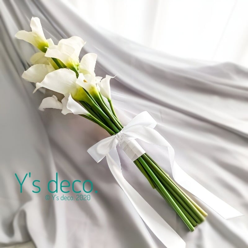 ホワイトカラリリーブーケ 造花