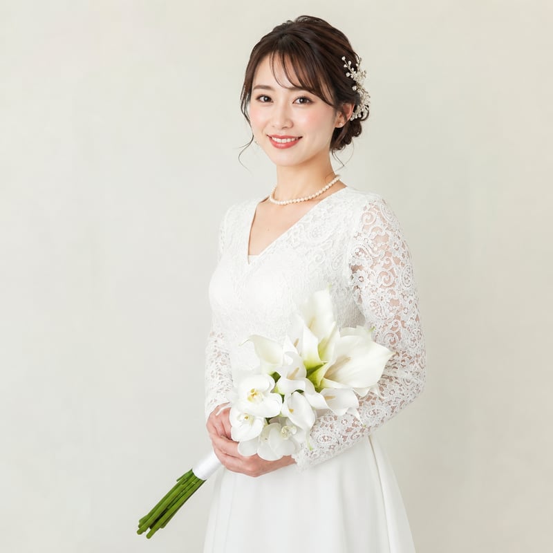 コチョウランのウエディングブーケ＆ブートニア 結婚式 前撮り 特別価格】コチョウランのウェディングブーケ＆ブートニア 結婚式 前