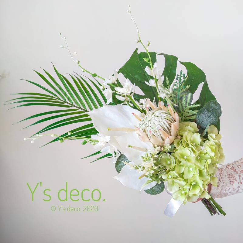 高級造花 カラーとアンスリウムのブーケ アンスリウムとカラーのブーケ ウェディングブーケ ブーケ 造花ブーケ