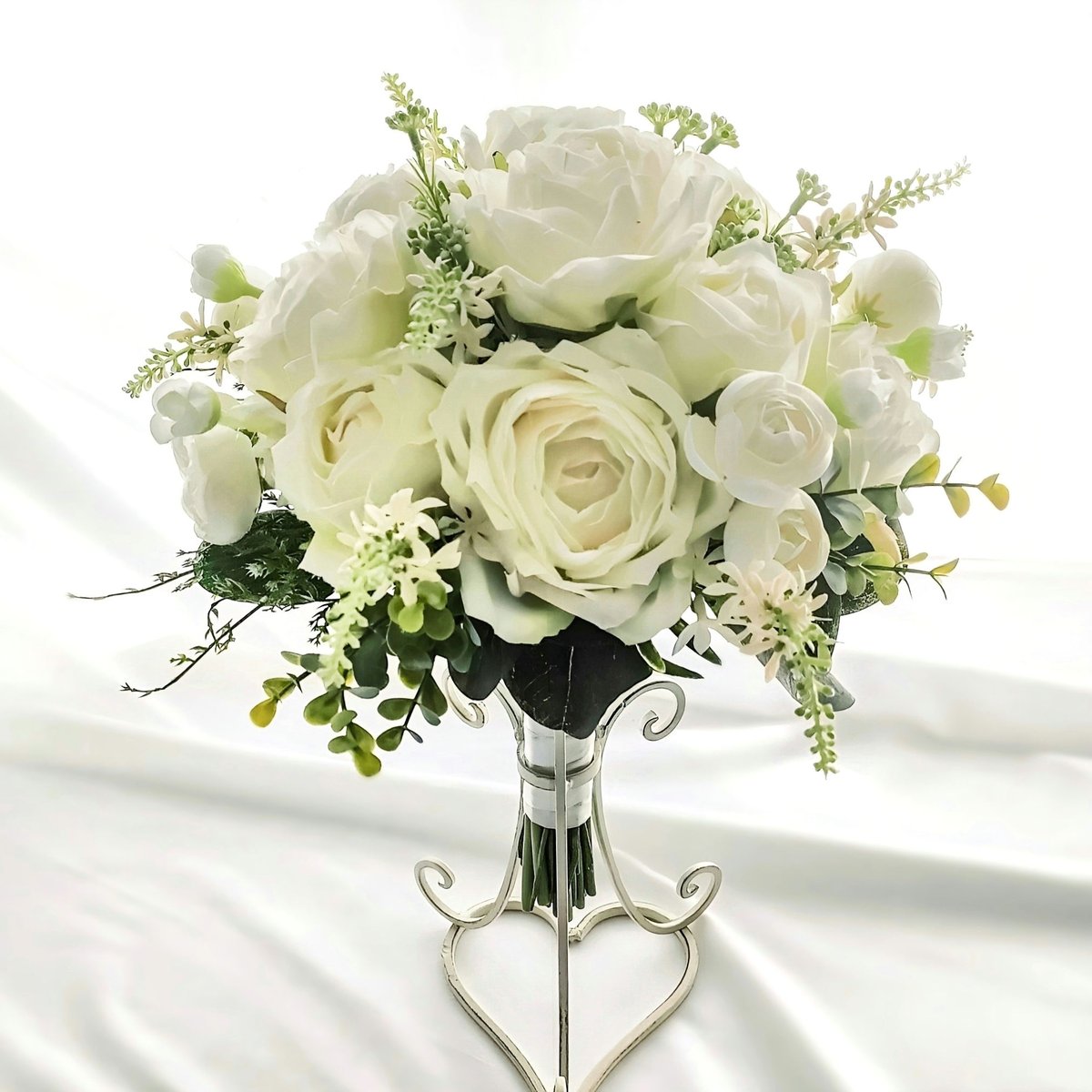 クラッチブーケ ブートニア ウエディングブーケ 造花ブーケ 40