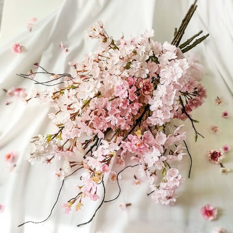 高級造花 さくら のブーケ 造花 桜 ウェディングブーケ  ブライダルブーケ  アーティフィシャルフラワー  桜  花束 造花ブーケ サクラ 海外 ギフト