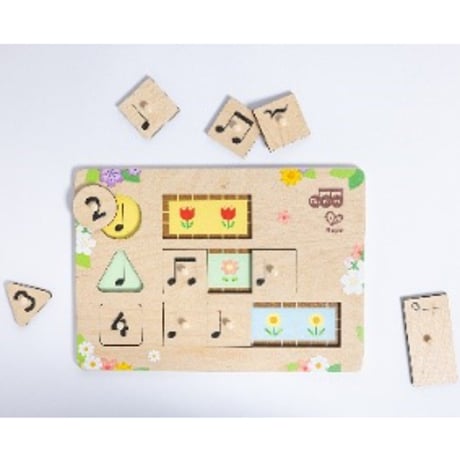 【2個セット】音楽＋数で学ぶ 知育教材「音符パズル」