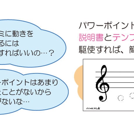 ピアノオンラインレッスン対応　パワーポイント教材　テンプレート集