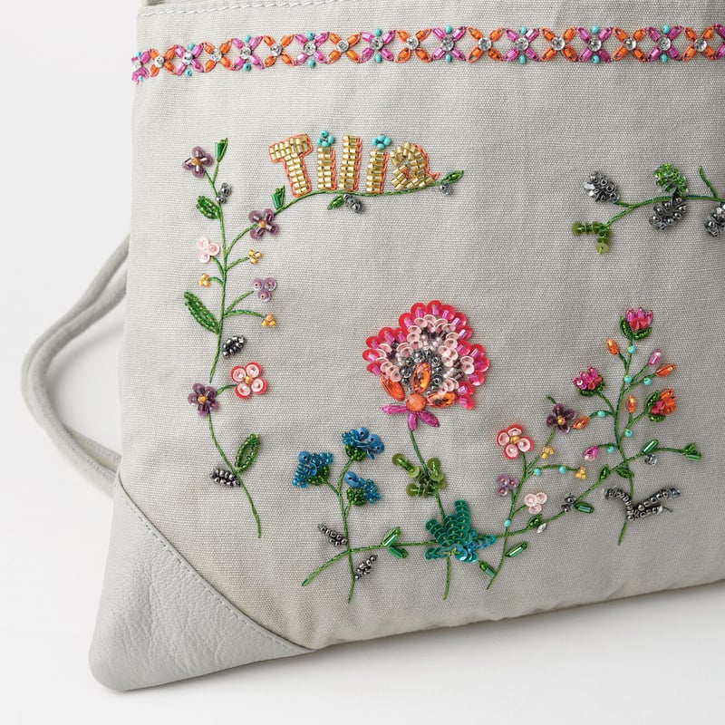 ワイルドフラワーの2WAYバッグ | チリア ビーズ刺繍レッスン ワイルドフラワーの2WAYバッグ | チリア ビーズ刺繍レッスン