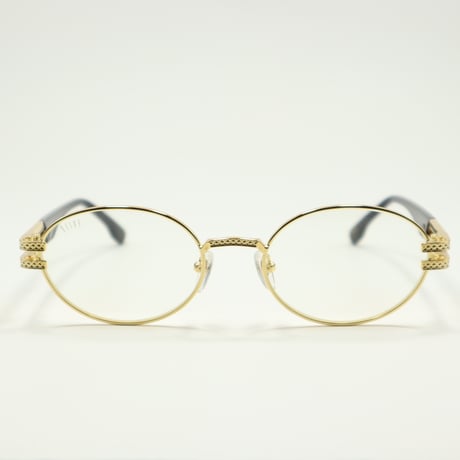 9five ナインファイブ LOTUS ロータスBlack & 24k Gold Sunglasses  ロータス / ブラック24Kゴールド / クリアレンズ / ナインファイブ