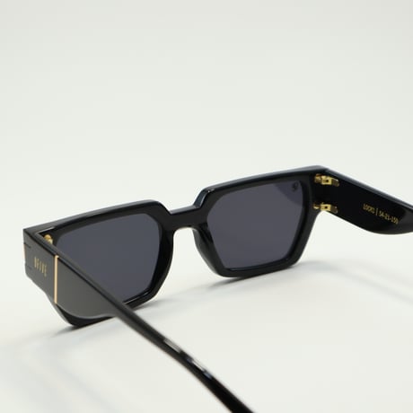 9five ナインファイブ LOCKS ロックス Black & 24k Gold Black Lens Glasses